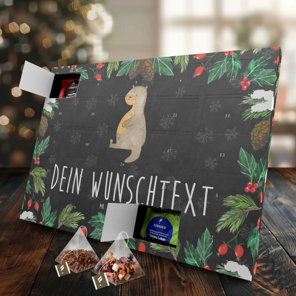 Personalisierter Tee Adventskalender Otter Bauch Personalisierter Tee Adventskalender, Otter, Fischotter, Seeotter, Otter Seeotter See Otter