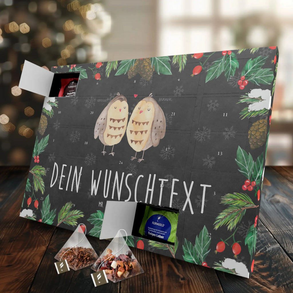 Personalisierter Tee Adventskalender Eulen Liebe Personalisierter Tee Adventskalender, Eule, Eule Deko, Liebe, Hochzeit Spruch, Owl, All you need is love, Liebe Spruch, Freundin Geschenk, Freund, Wortspiel lustig