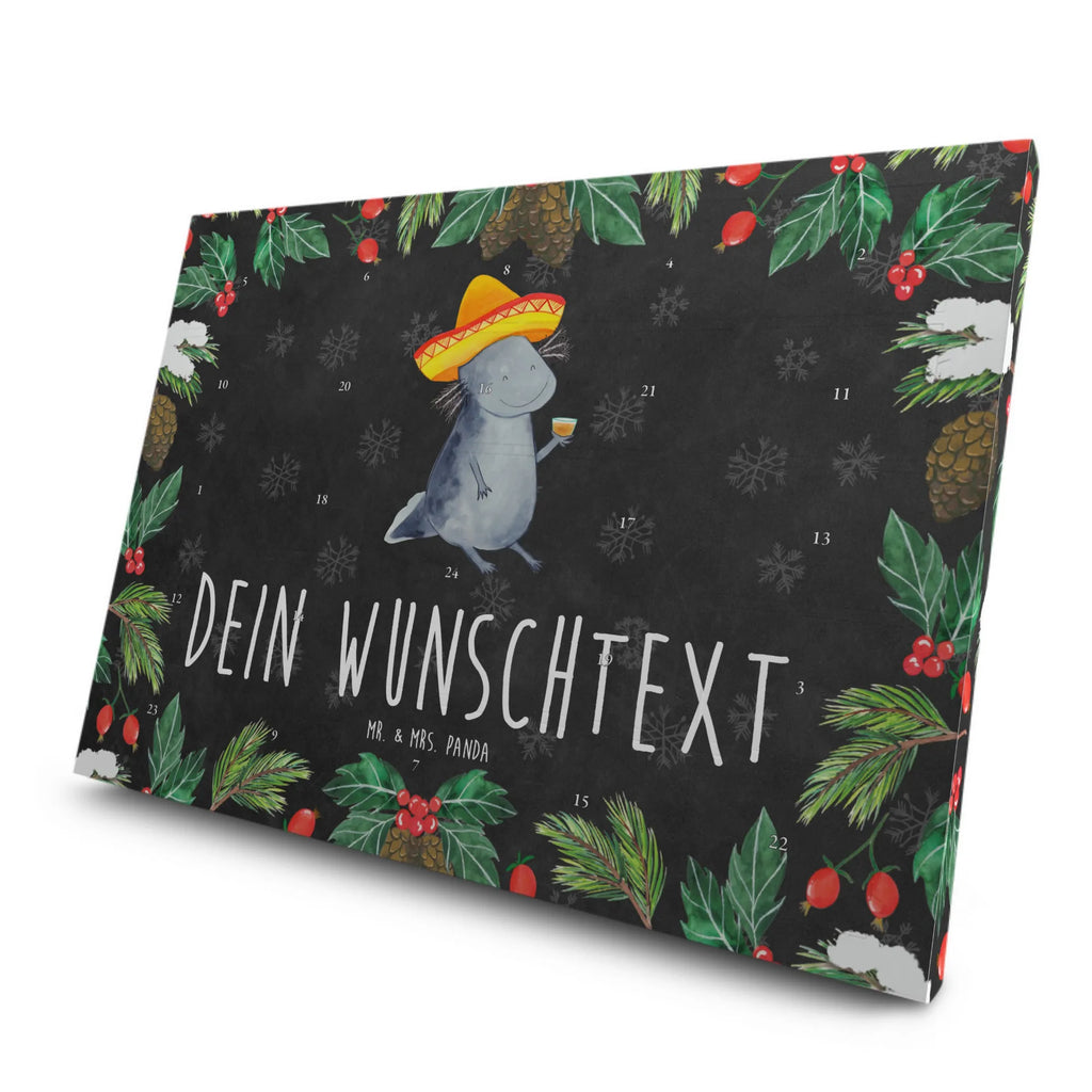 Personalisierter Tee Adventskalender Axolotl Tequila Personalisierter Tee Adventskalender, Axolotl, Molch, Mexico, Mexiko, Sombrero, Zitrone, Tequila, Motivation, Spruch, Schwanzlurch, Lurch, Lurche, Axolot, Feuerdrache, Feuersalamander