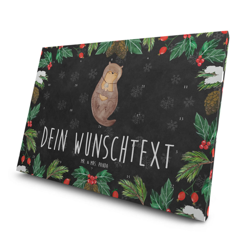 Personalisierter Tee Adventskalender Otter Muschel Personalisierter Tee Adventskalender, Otter, Fischotter, Seeotter, Otterliebe, grübeln, träumen, Motivation, Tagträumen, Büro