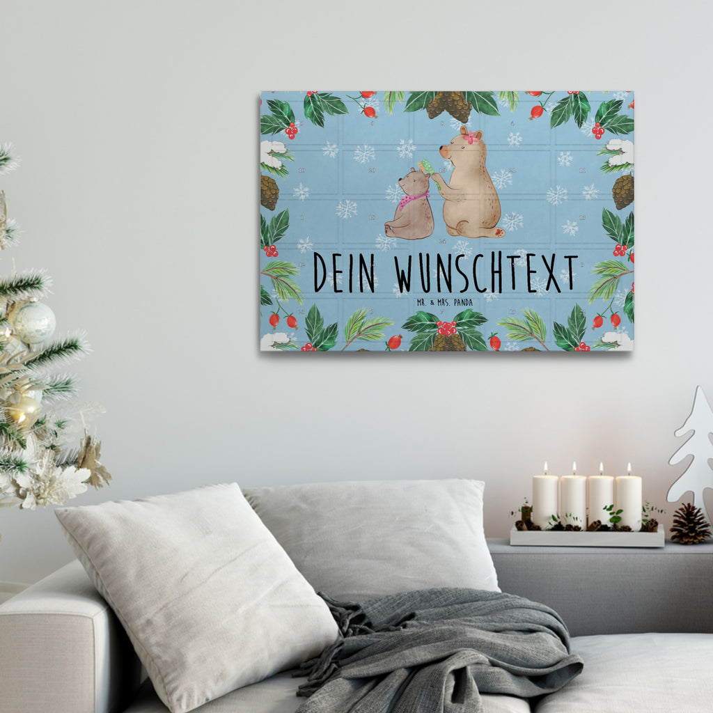 Personalisierter Tee Adventskalender Bär Kind Personalisierter Tee Adventskalender, Familie, Vatertag, Muttertag, Bruder, Schwester, Mama, Papa, Oma, Opa, Geschenk, Mutti, Mutter