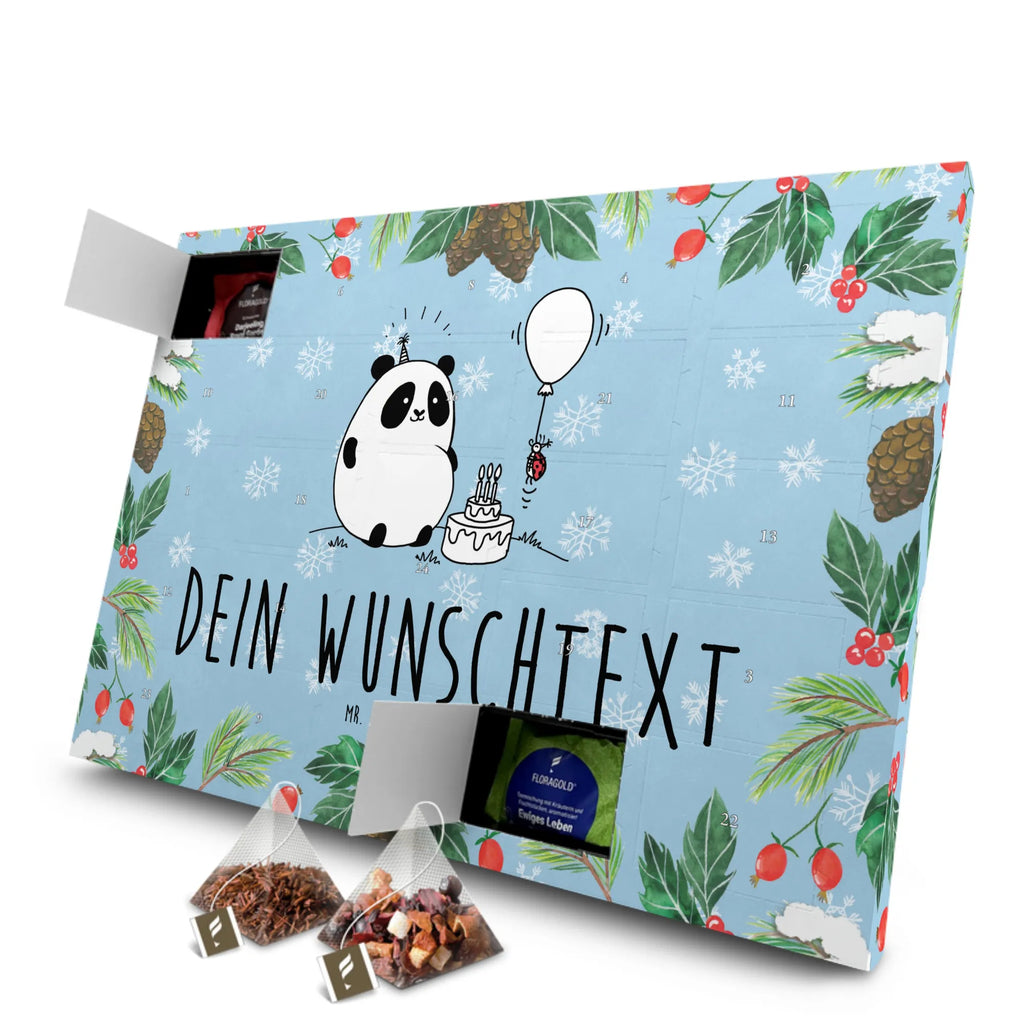 Personalisierter Tee Adventskalender Panda Geburtstag Personalisierter Tee Adventskalender