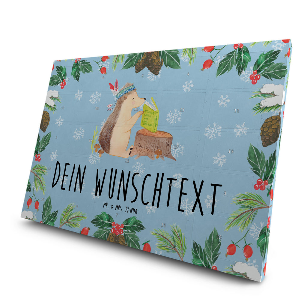 Personalisierter Tee Adventskalender Igel Federschmuck Personalisierter Tee Adventskalender, Waldtiere, Tiere, Igel, Indianer, Abenteuer, Lagerfeuer, Camping