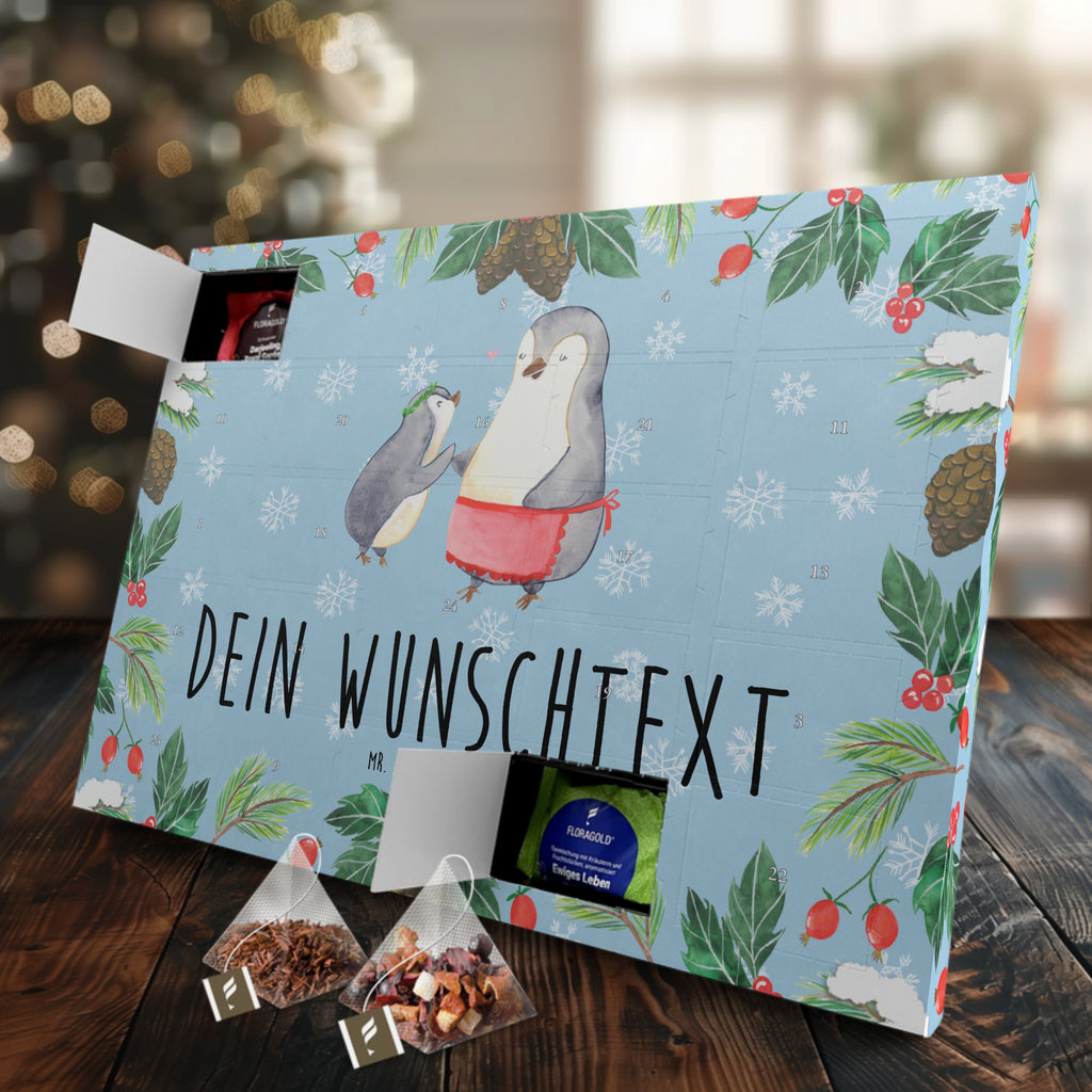 Personalisierter Tee Adventskalender Pinguin mit Kind Personalisierter Tee Adventskalender, Familie, Vatertag, Muttertag, Bruder, Schwester, Mama, Papa, Oma, Opa, Geschenk, Mami, Mutti, Mutter, Geburststag