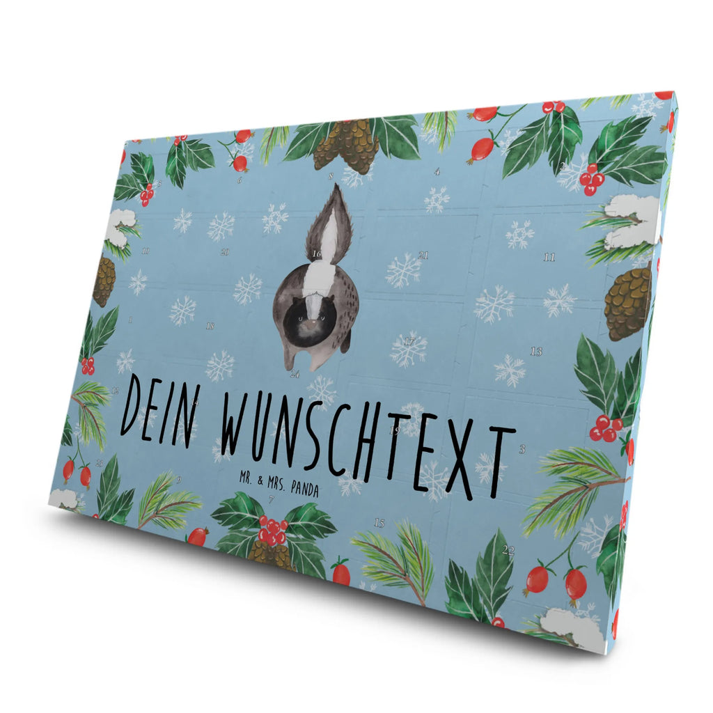 Personalisierter Tee Adventskalender Stinktier Angriff Personalisierter Tee Adventskalender, Stinktier, Skunk, Wildtier, Raubtier, Stinker, Stinki, wütend, Drohung