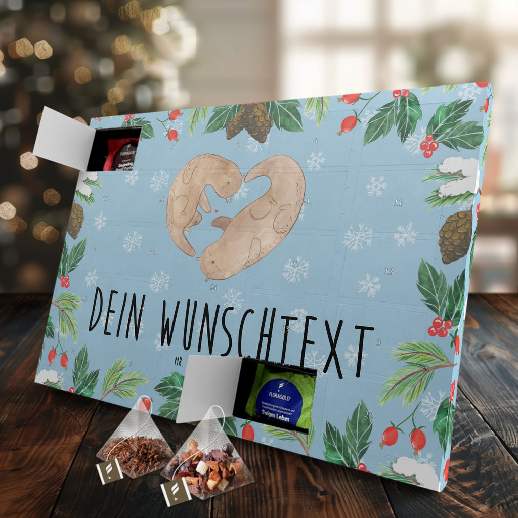 Personalisierter Tee Adventskalender Otter Herz Personalisierter Tee Adventskalender, Otter, Fischotter, Seeotter, Liebe, Herz, Liebesbeweis, Liebesgeschenk, Bessere Hälfte, Love you, Jahrestag, Hochzeitstag, Verlobung, gemeinsames Leben