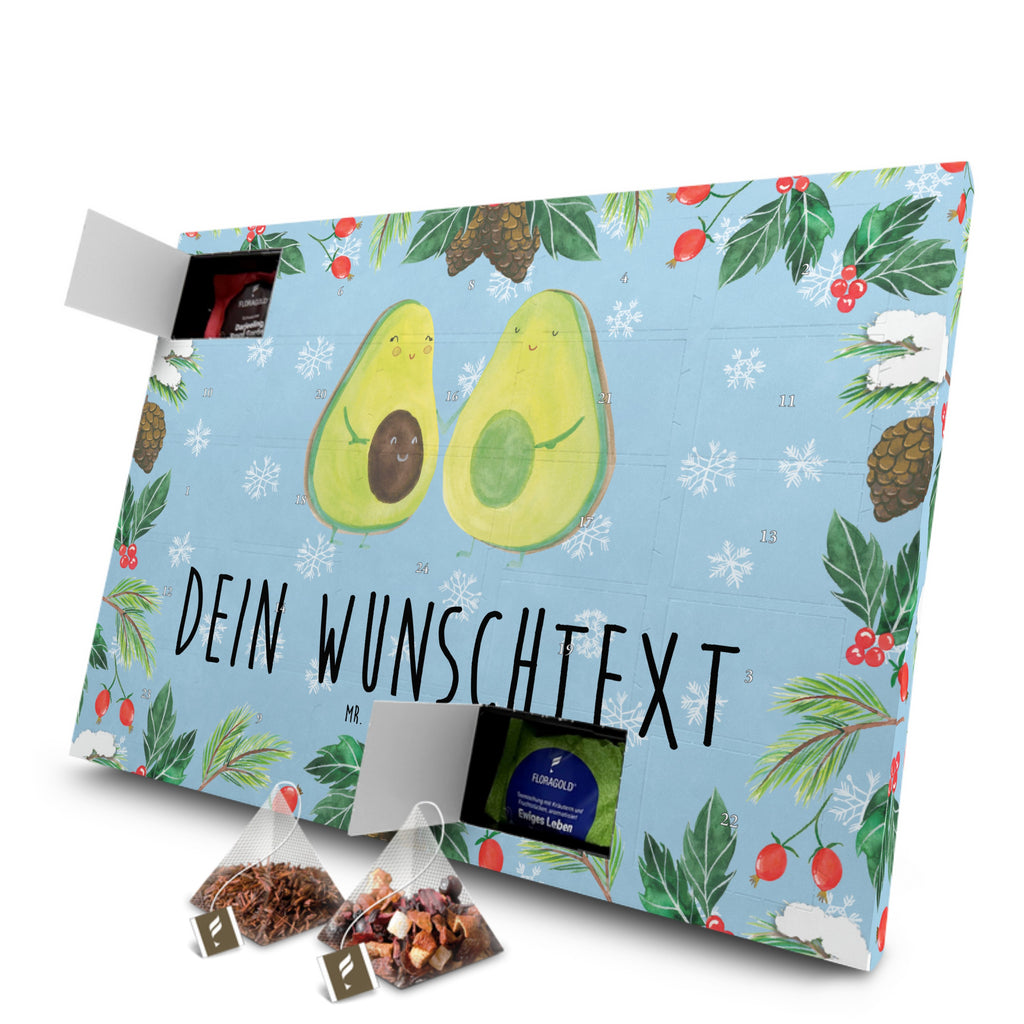 Personalisierter Tee Adventskalender Avocado Pärchen Personalisierter Tee Adventskalender, Avocado, Veggie, Vegan, Gesund, Avocuddle, Liebe, Schwangerschaft, Familie, Babyshower, Babyparty, Hochzeit, Kinder, Avocados, Geburt