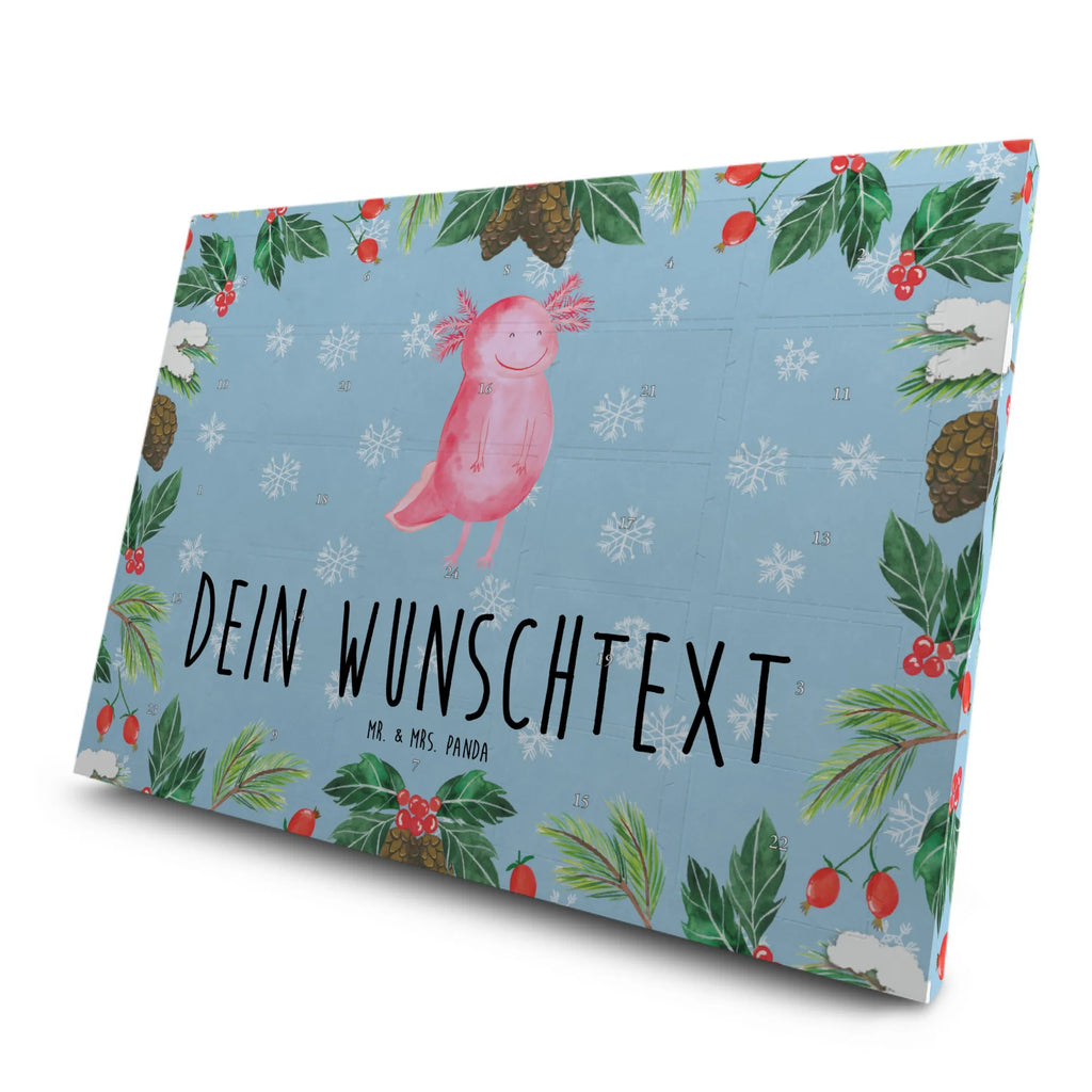 Personalisierter Tee Adventskalender Axolotl Glücklich Personalisierter Tee Adventskalender, Axolotl, Molch, Axolot, Schwanzlurch, Lurch, Lurche, Motivation, gute Laune