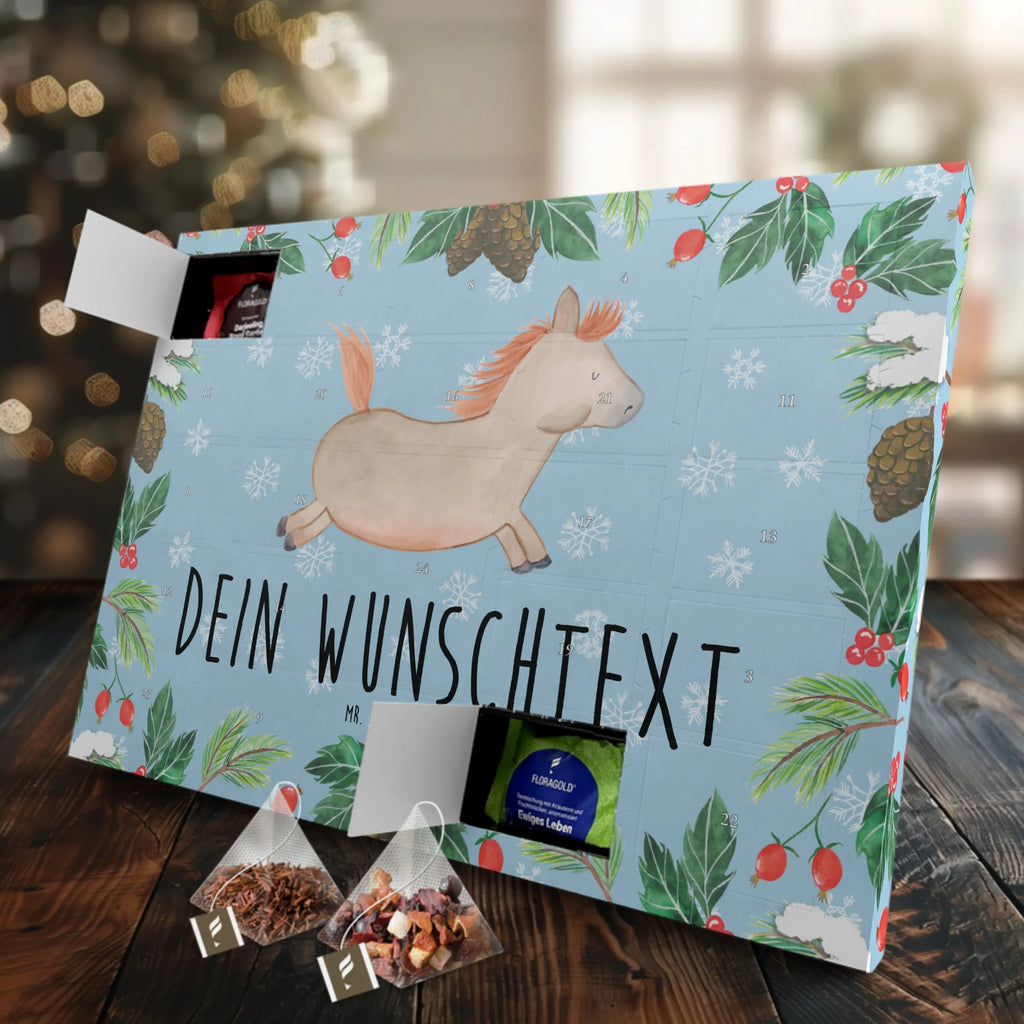 Personalisierter Tee Adventskalender Pferd Springen Personalisierter Tee Adventskalender, Bauernhof, Hoftiere, Landwirt, Landwirtin, Pferd, Pony, Pferde, Stall, Pferdestall, ausreiten, reiten, Pferdebesitzer