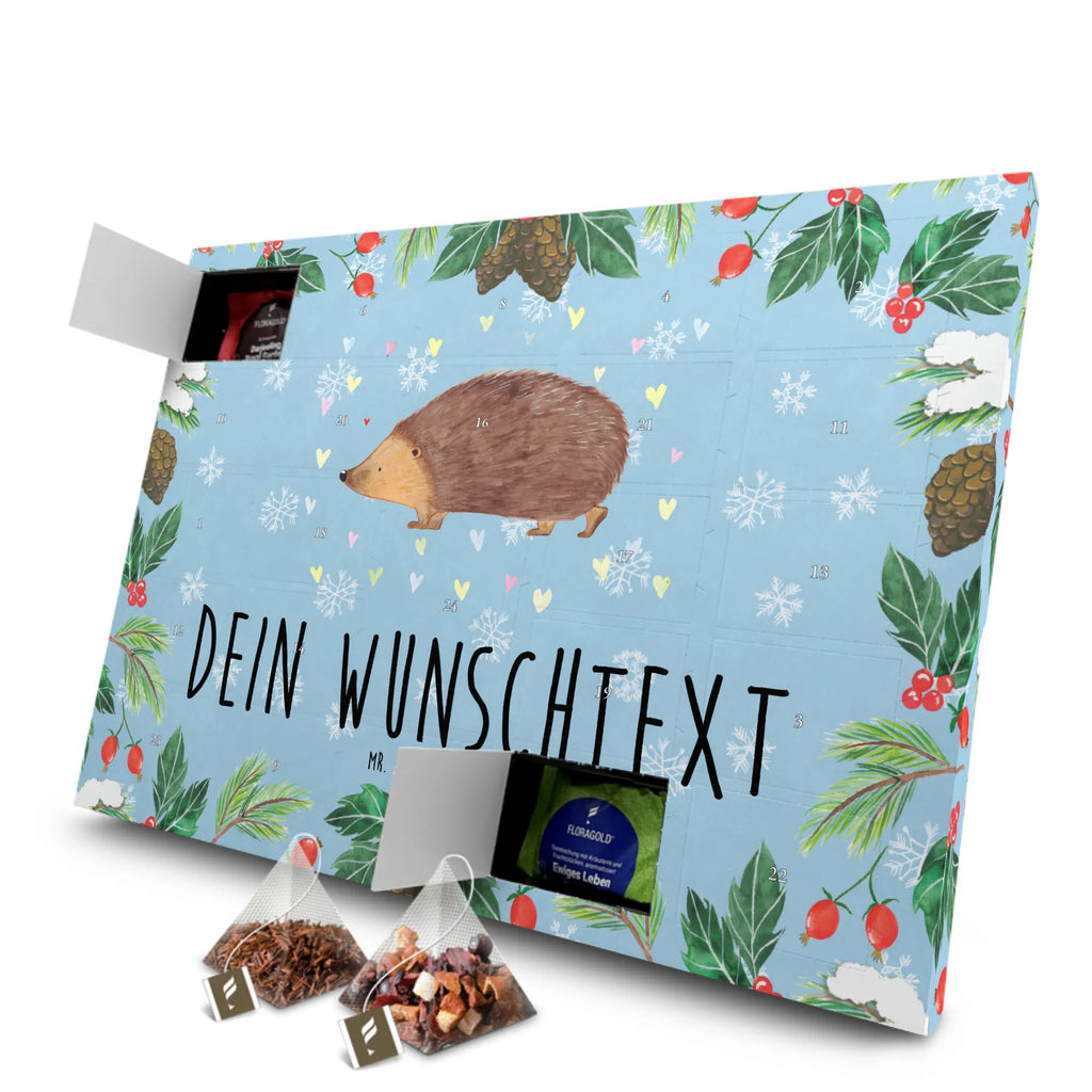 Personalisierter Tee Adventskalender Igel Herzen Personalisierter Tee Adventskalender, Tiermotive, Gute Laune, lustige Sprüche, Tiere, Liebe, Herz, Herzen, Igel, Vertrauen, Kuss, Leben