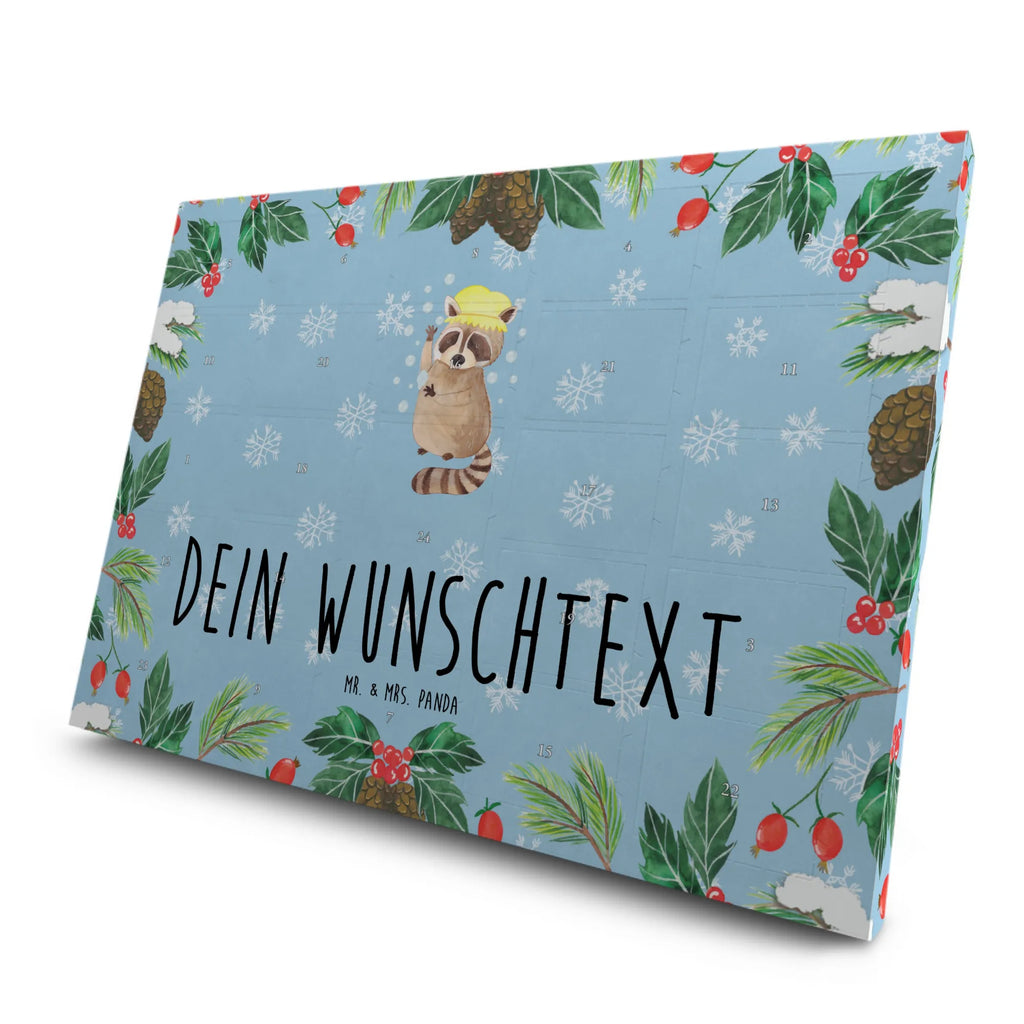 Personalisierter Tee Adventskalender Waschbär Personalisierter Tee Adventskalender, Tiermotive, Gute Laune, lustige Sprüche, Tiere, Waschbär, Tagträumen, Plan, Fröhlich, waschen, Seifenblasen