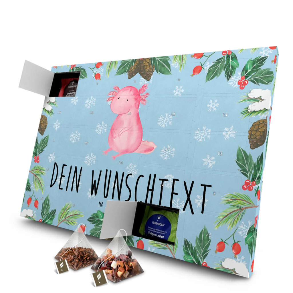 Personalisierter Tee Adventskalender Axolotl null Personalisierter Tee Adventskalender, Axolotl, Molch, Axolot, vergnügt, fröhlich, zufrieden, Lebensstil, Weisheit, Lebensweisheit, Liebe, Freundin