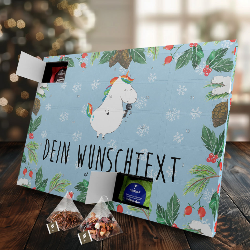 Personalisierter Tee Adventskalender Einhorn Sänger Personalisierter Tee Adventskalender, Einhorn, Einhörner, Einhorn Deko, Pegasus, Unicorn, Glitzer, Konfetti, Party, Geburtstag, Feier, Fest, Disco, Sängerin, Sänger, Freundin