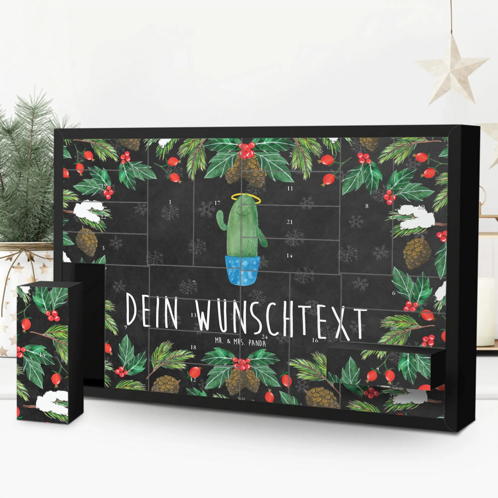 Personalisierter Befüllbarer Adventskalender Kaktus Heilig Befüllbarer Adventskalender, Adventskalender zum selbst befüllen, Kaktus, Kakteen, frech, lustig, Kind, Eltern, Familie, Bruder, Schwester, Schwestern, Freundin, Heiligenschein