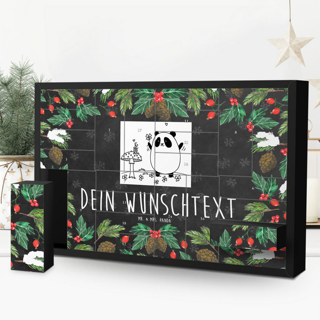 Personalisierter Befüllbarer Adventskalender Panda Glück Befüllbarer Adventskalender, Adventskalender zum selbst befüllen