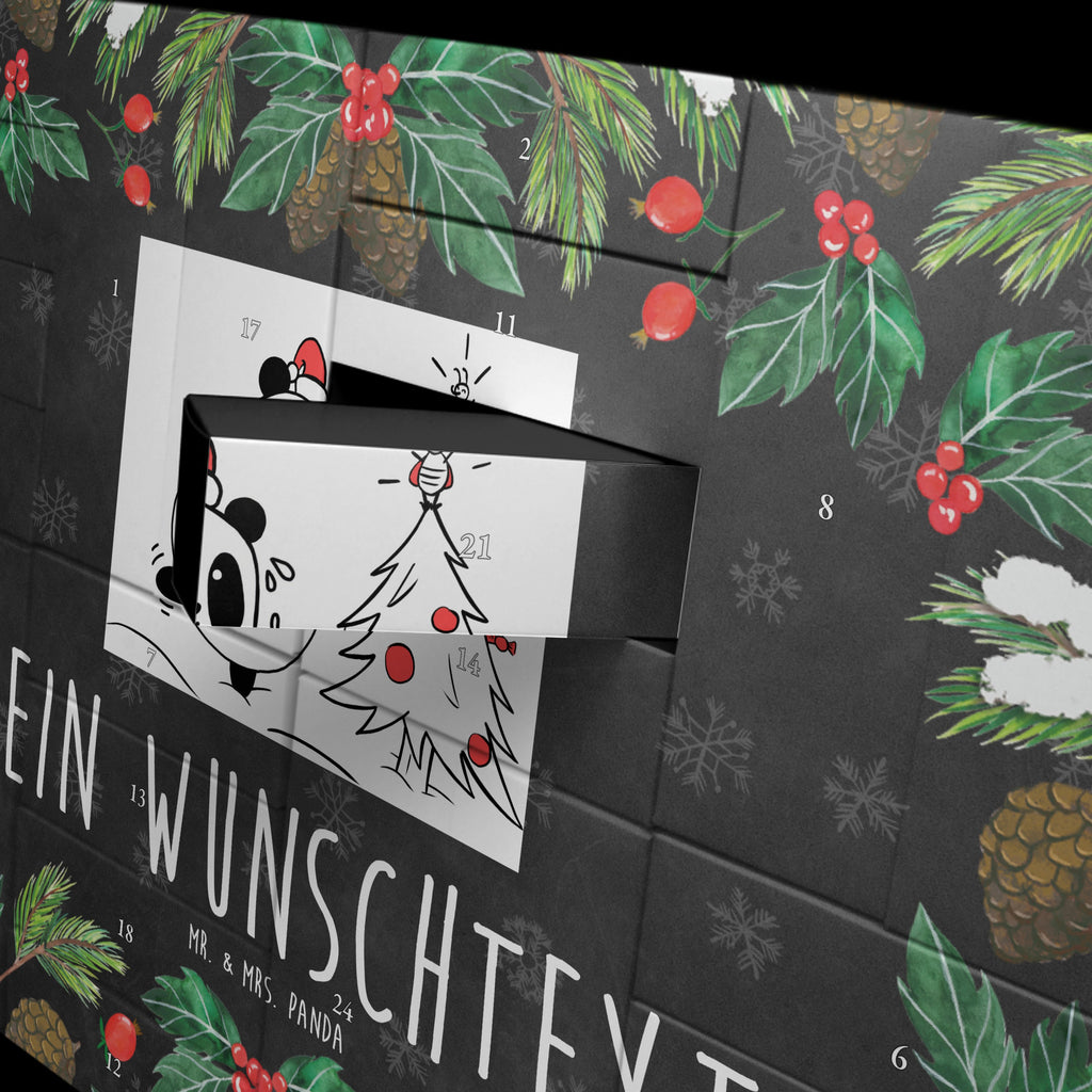 Personalisierter Befüllbarer Adventskalender Panda Weihnachtszeit Befüllbarer Adventskalender, Adventskalender zum selbst befüllen