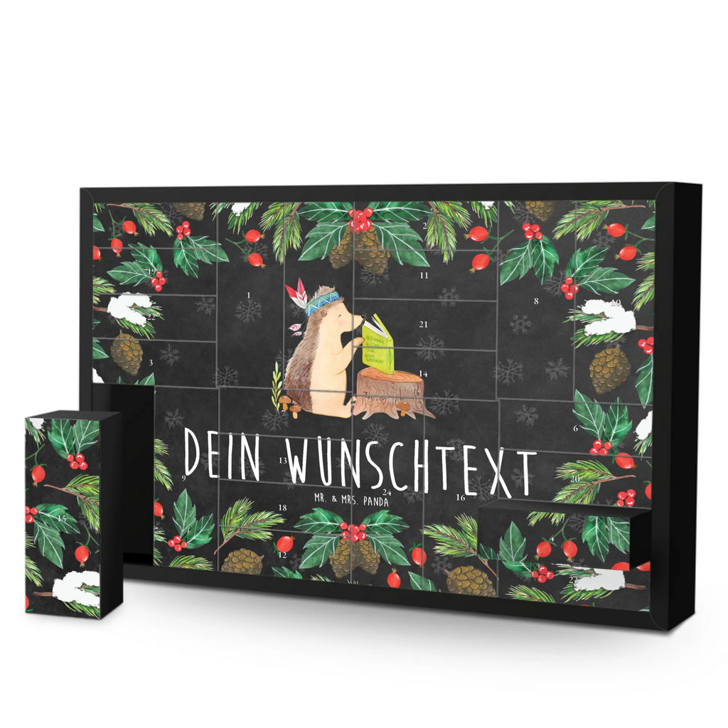 Personalisierter Befüllbarer Adventskalender Igel Federschmuck Befüllbarer Adventskalender, Adventskalender zum selbst befüllen, Waldtiere, Tiere, Igel, Indianer, Abenteuer, Lagerfeuer, Camping