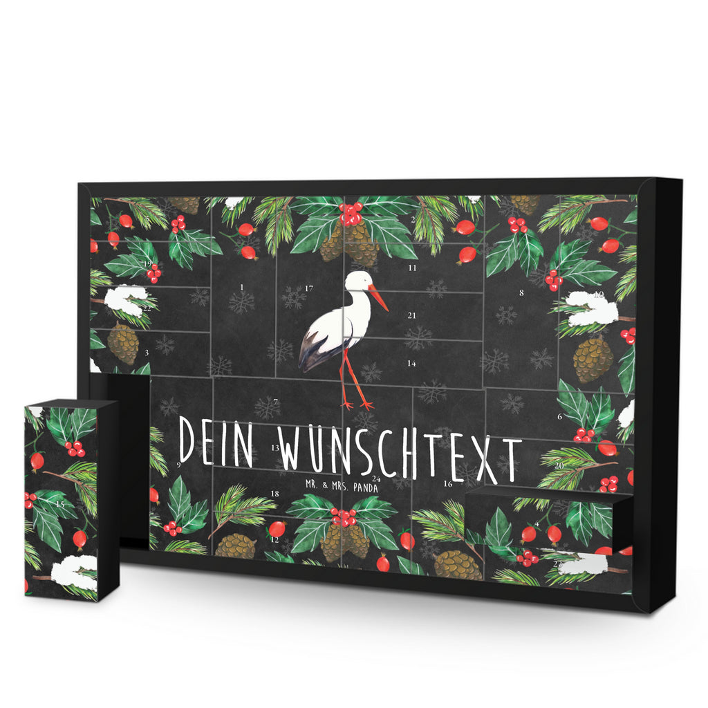 Personalisierter Befüllbarer Adventskalender Storch Befüllbarer Adventskalender, Adventskalender zum selbst befüllen, Tiermotive, Gute Laune, lustige Sprüche, Tiere, Storch, Störche, Schwangerschaft, Geburt, Mutter, Mütter, Mutter werden, Schwanger, Babybauch, Baby