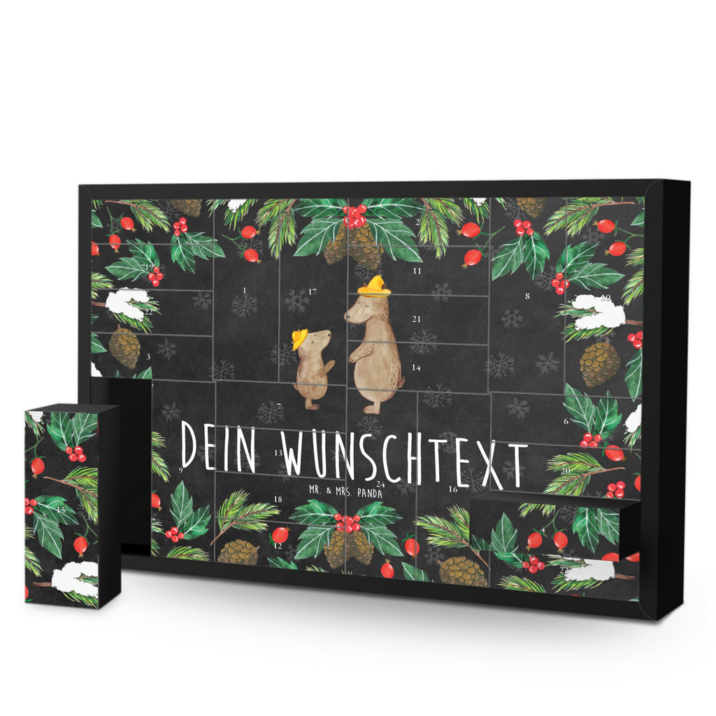 Personalisierter Befüllbarer Adventskalender Bären mit Hut Befüllbarer Adventskalender, Adventskalender zum selbst befüllen, Familie, Vatertag, Muttertag, Bruder, Schwester, Mama, Papa, Oma, Opa, Bär, Bären, Vater, Papi, Paps, Dad, Daddy, Lieblingsmensch, Sohn, Söhne, Kind, Kinder, Vater-Sohn, Family, Vorbild