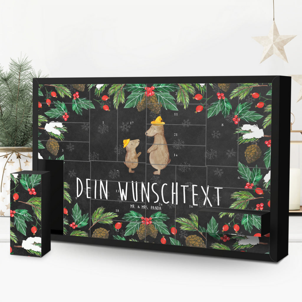 Personalisierter Befüllbarer Adventskalender Bären mit Hut Befüllbarer Adventskalender, Adventskalender zum selbst befüllen, Familie, Vatertag, Muttertag, Bruder, Schwester, Mama, Papa, Oma, Opa, Bär, Bären, Vater, Papi, Paps, Dad, Daddy, Lieblingsmensch, Sohn, Söhne, Kind, Kinder, Vater-Sohn, Family, Vorbild