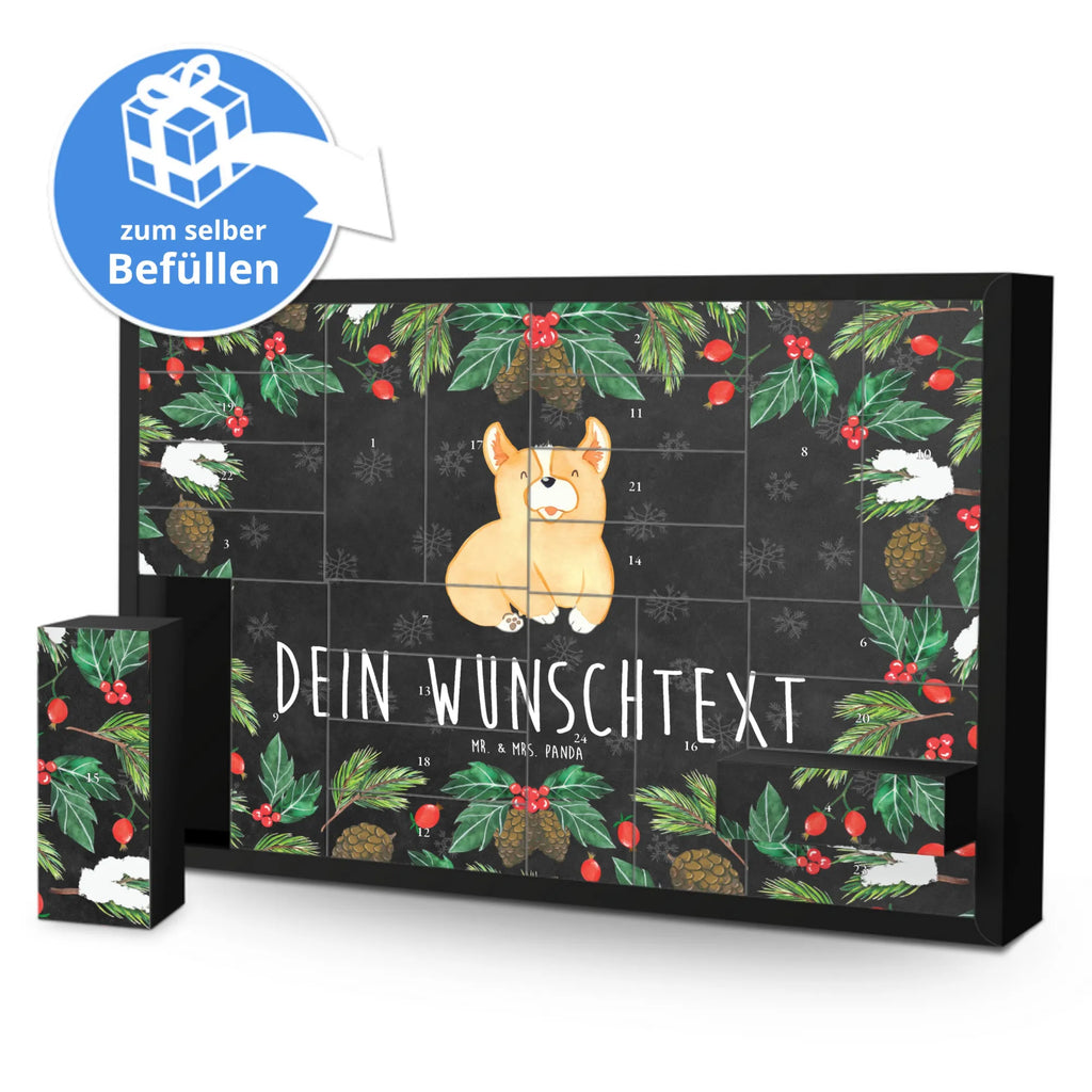 Personalisierter Befüllbarer Adventskalender Corgie Befüllbarer Adventskalender, Adventskalender zum selbst befüllen, Hund, Hundemotiv, Haustier, Hunderasse, Tierliebhaber, Hundebesitzer, Sprüche, Corgie, Welsh Corgie Pembroke, britisch, Motivation, Spruch, Hundespruch, Lebensfreude