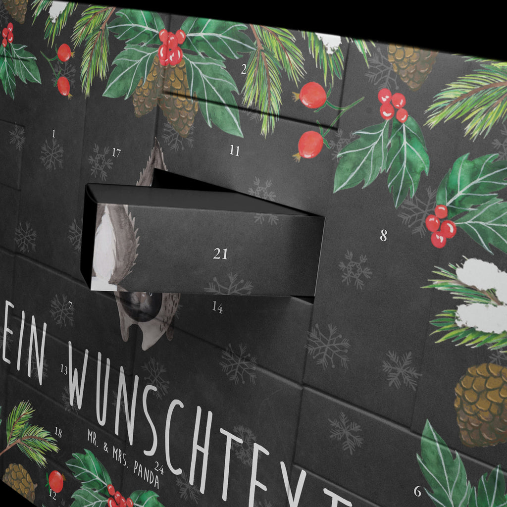 Personalisierter Befüllbarer Adventskalender Stinktier Angriff Befüllbarer Adventskalender, Adventskalender zum selbst befüllen, Stinktier, Skunk, Wildtier, Raubtier, Stinker, Stinki, wütend, Drohung