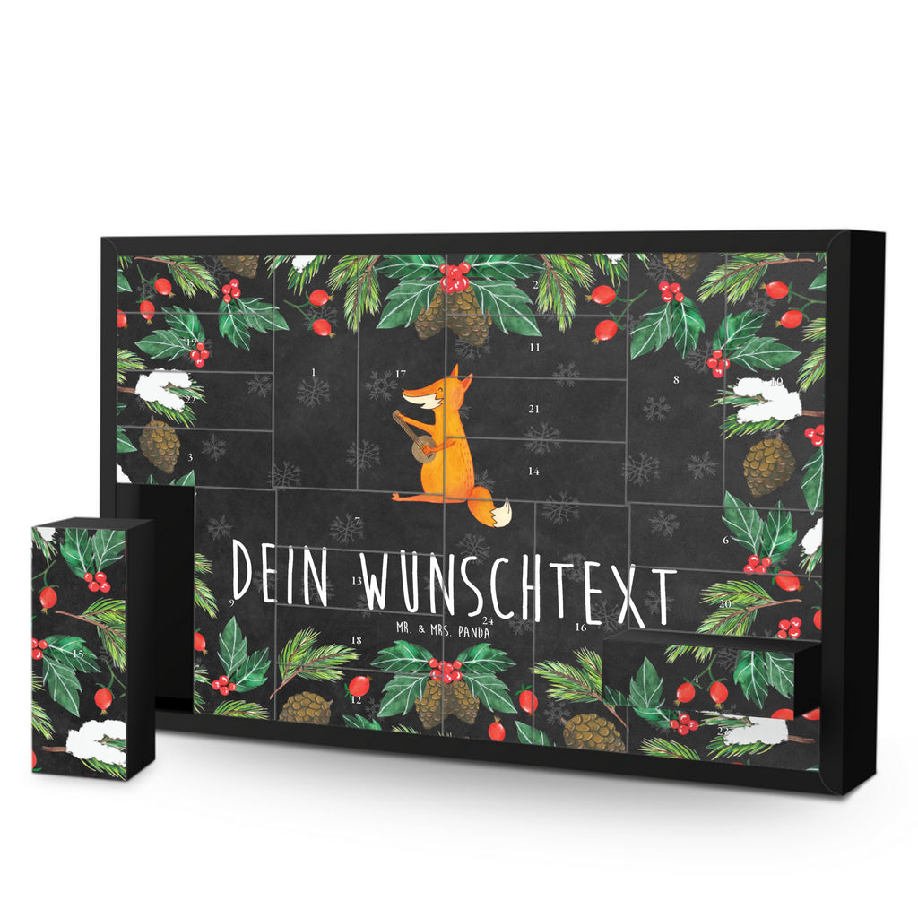 Personalisierter Befüllbarer Adventskalender Fuchs Gitarre Befüllbarer Adventskalender, Adventskalender zum selbst befüllen, Fuchs, Füchse, Geschenk Musiker, Musik Spruch, Musikerin, Sänger, Sängerin, Gitarre