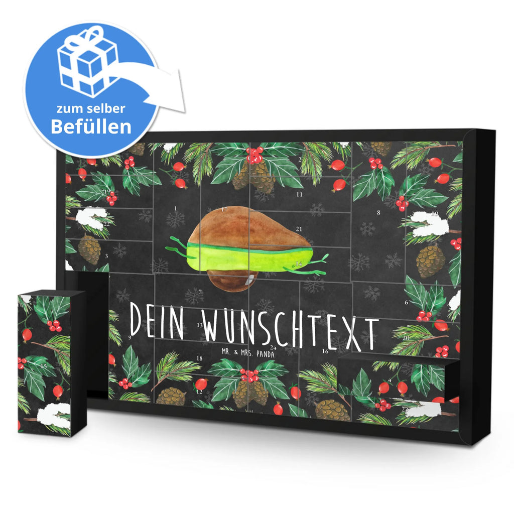 Personalisierter Befüllbarer Adventskalender Avocado Yoga Befüllbarer Adventskalender, Adventskalender zum selbst befüllen, Avocado, Veggie, Vegan, Gesund, Avocado Yoga Vegan