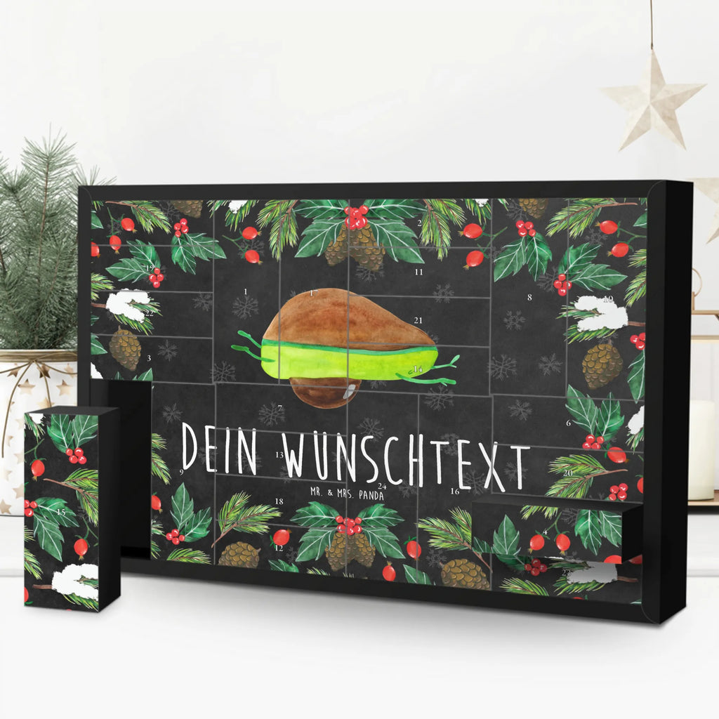 Personalisierter Befüllbarer Adventskalender Avocado Yoga Befüllbarer Adventskalender, Adventskalender zum selbst befüllen, Avocado, Veggie, Vegan, Gesund, Avocado Yoga Vegan