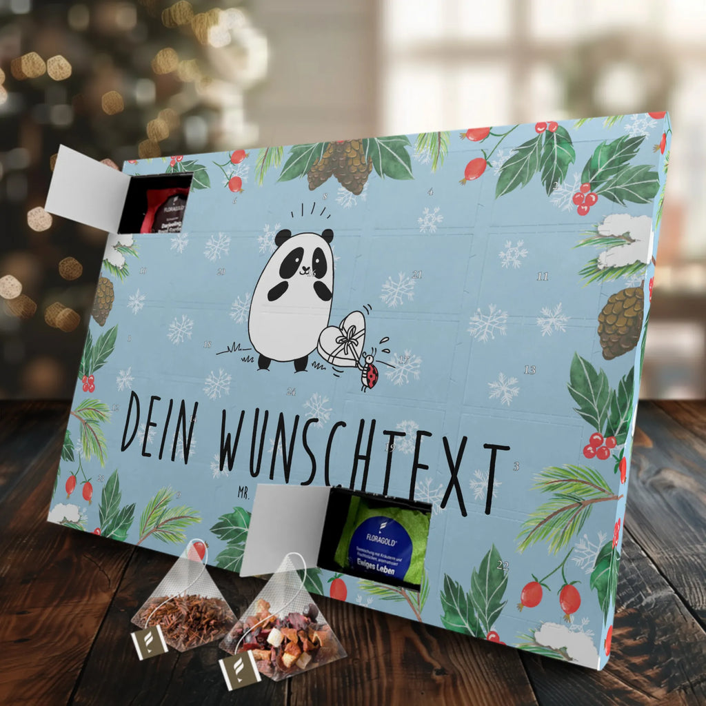 Personalisierter Tee Adventskalender Panda Dankeschön Personalisierter Tee Adventskalender