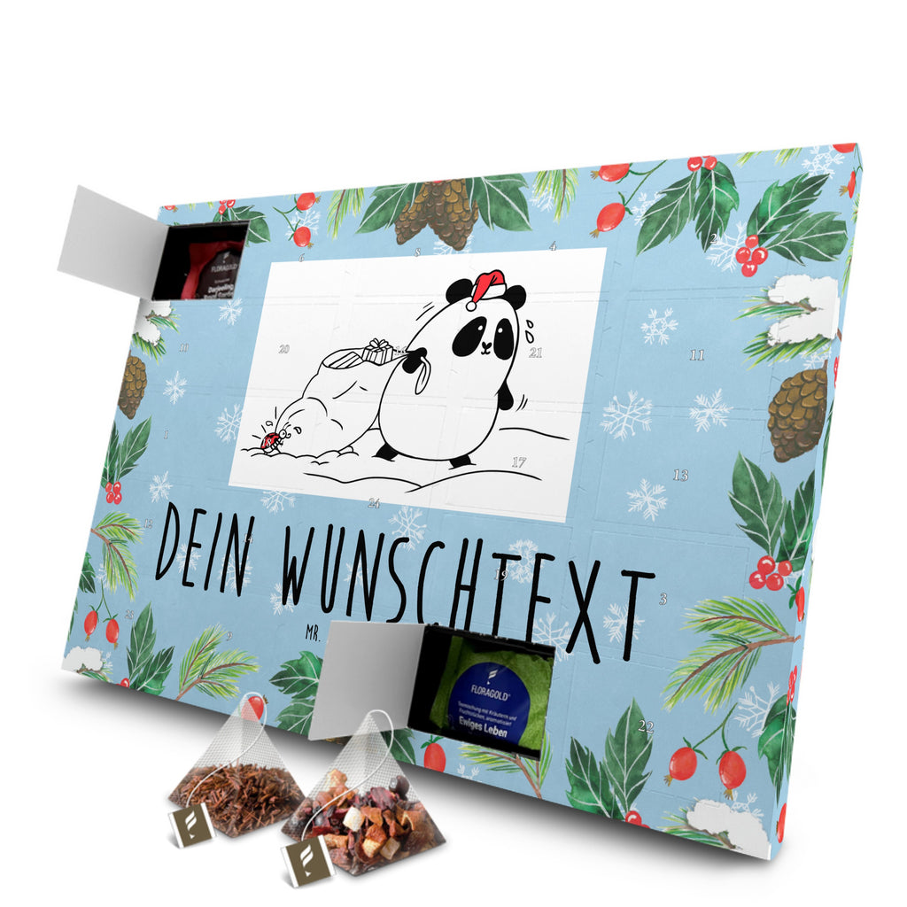 Personalisierter Tee Adventskalender Panda Weihnachten Personalisierter Tee Adventskalender