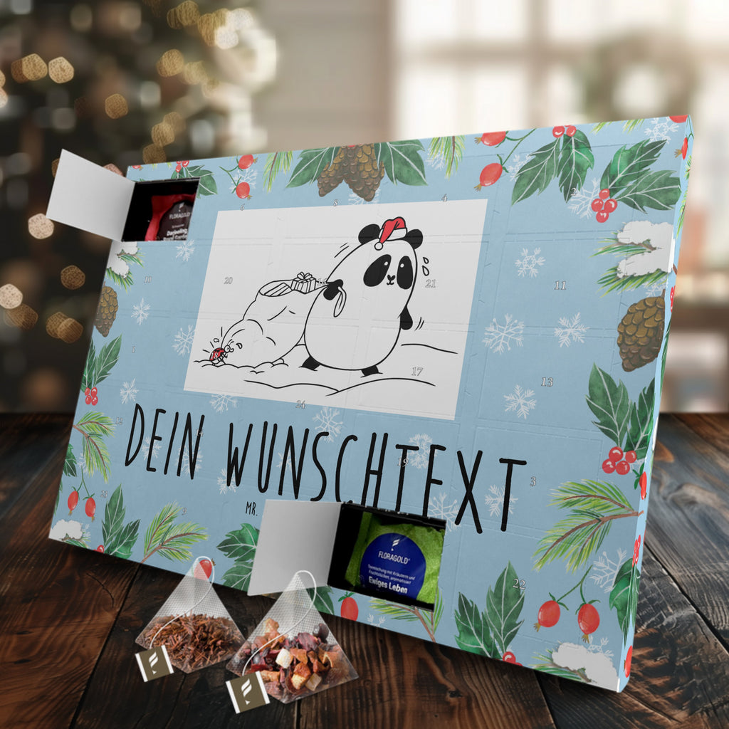 Personalisierter Tee Adventskalender Panda Weihnachten Personalisierter Tee Adventskalender