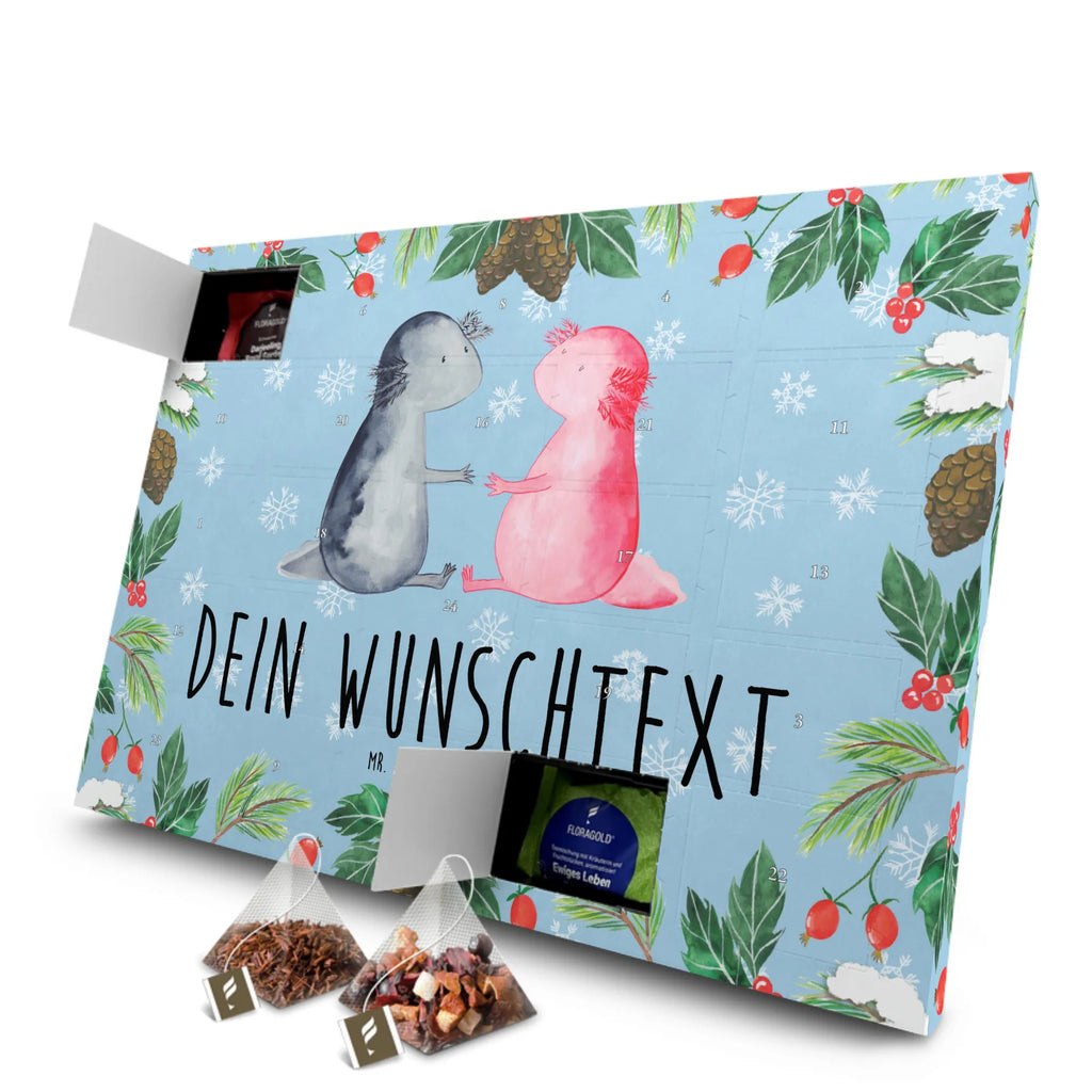 Personalisierter Tee Adventskalender Axolotl Liebe Personalisierter Tee Adventskalender, Axolotl, Molch, Axolot, Schwanzlurch, Lurch, Lurche, Liebe, große Liebe, Liebesbeweis, Freund, Verlobter, Ehemann, Jahrestag, Valentinstag