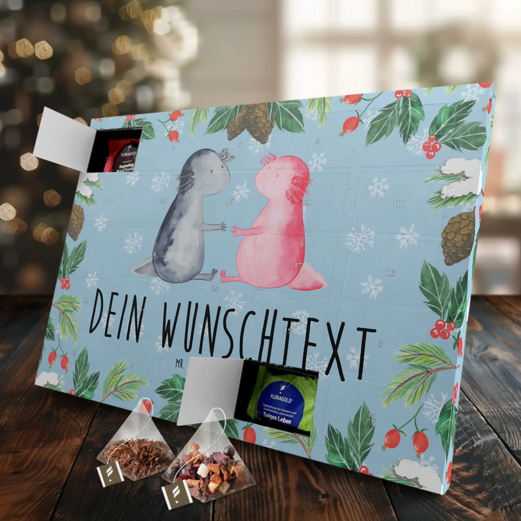 Personalisierter Tee Adventskalender Axolotl Liebe Personalisierter Tee Adventskalender, Axolotl, Molch, Axolot, Schwanzlurch, Lurch, Lurche, Liebe, große Liebe, Liebesbeweis, Freund, Verlobter, Ehemann, Jahrestag, Valentinstag