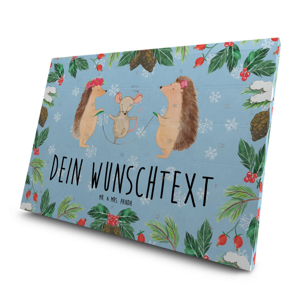 Personalisierter Tee Adventskalender Igel Seilhüpfen Personalisierter Tee Adventskalender, Tiermotive, Gute Laune, lustige Sprüche, Tiere, Igel, Maus, Seilspringen, Seilhüpfen, Kinder, Kindergarten