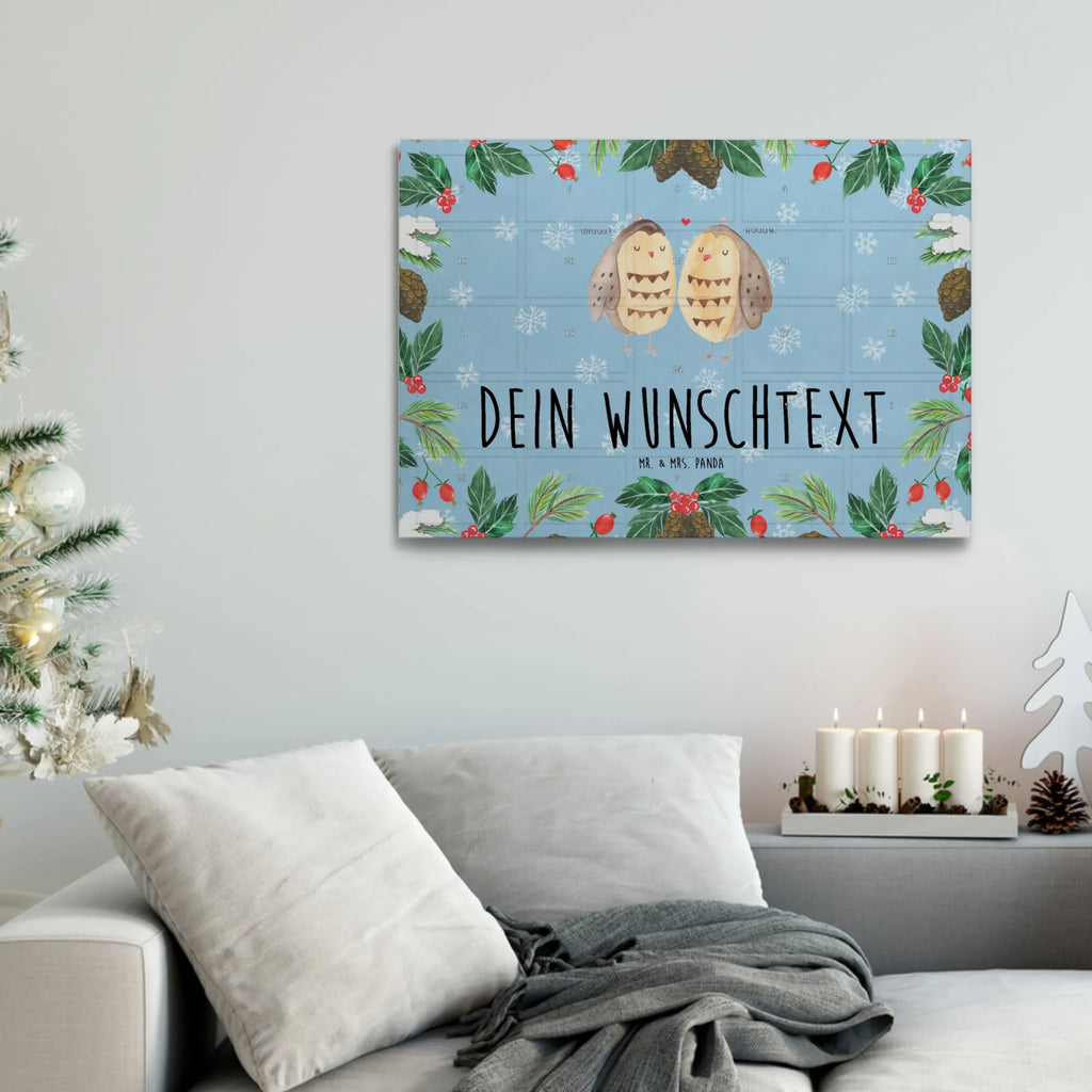 Personalisierter Tee Adventskalender Eulen Liebe Personalisierter Tee Adventskalender, Eule, Eule Deko, Liebe, Hochzeit Spruch, Owl, All you need is love, Liebe Spruch, Freundin Geschenk, Freund, Wortspiel lustig