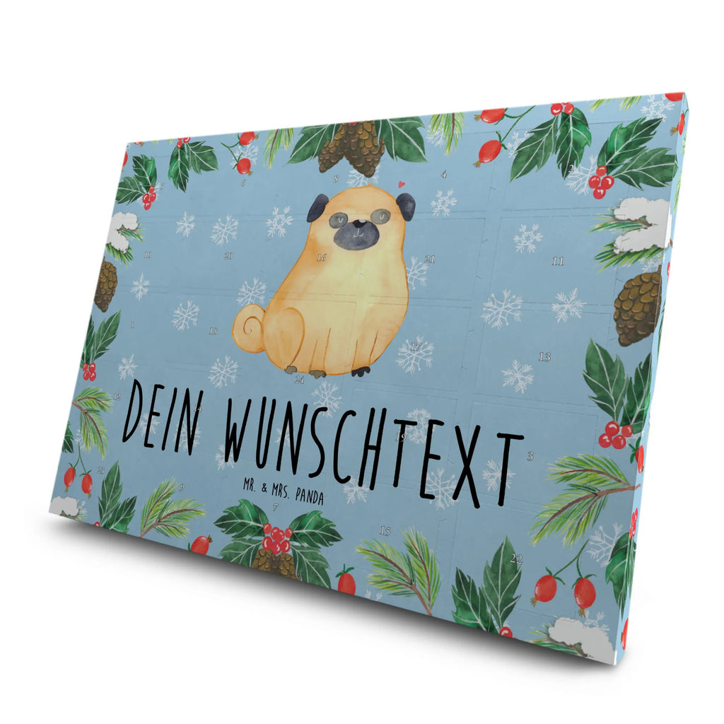 Personalisierter Tee Adventskalender Mops Personalisierter Tee Adventskalender, Hund, Hundemotiv, Haustier, Hunderasse, Tierliebhaber, Hundebesitzer, Sprüche, Mops, Liebe, Hundeliebe