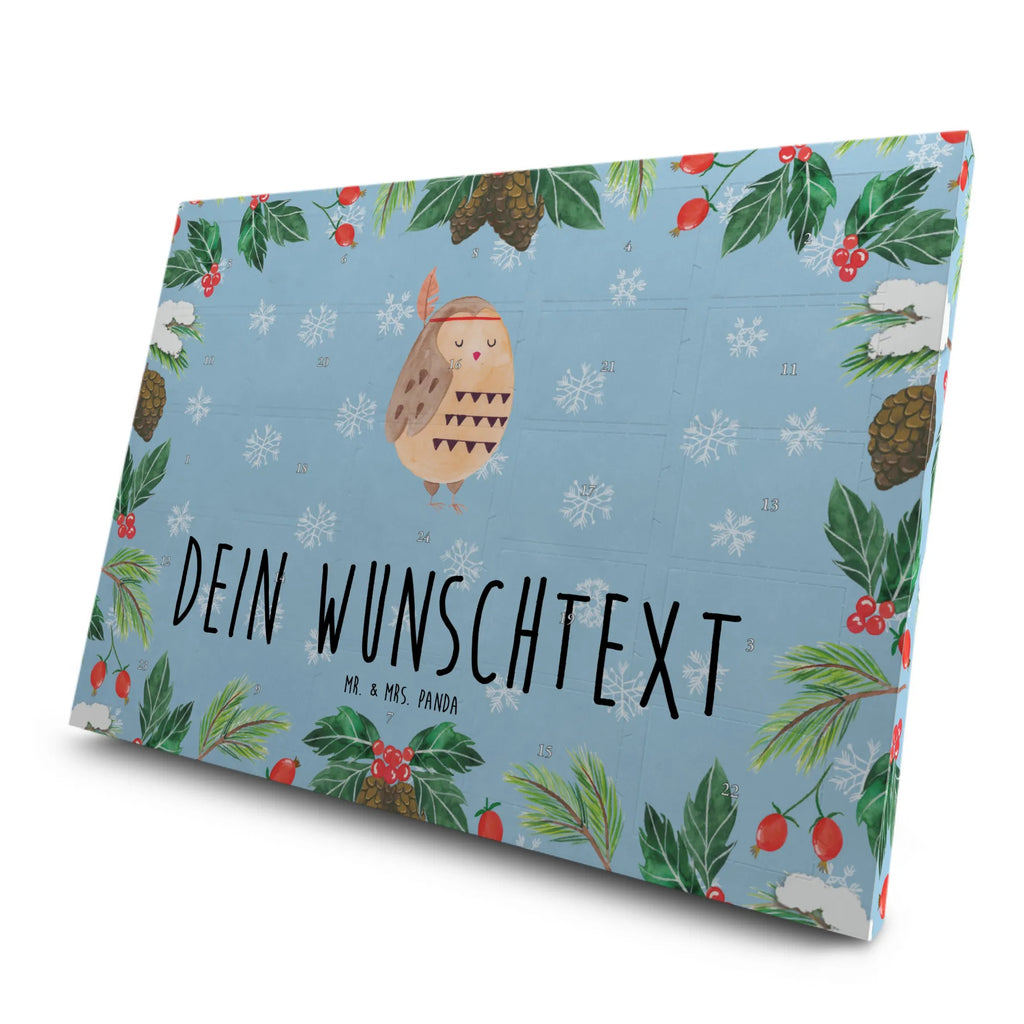 Personalisierter Tee Adventskalender Eule Federschmuck Personalisierter Tee Adventskalender, Eule, Eule Deko, Owl, Das Leben ist ein Abenteuer, Reisespruch, Federschmuck, Dekoration