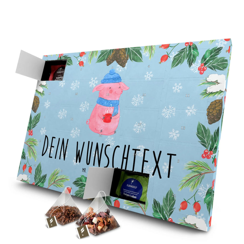 Personalisierter Tee Adventskalender Schweinchen Glühwein Personalisierter Tee Adventskalender, Winter, Weihnachten, Weihnachtsdeko, Nikolaus, Advent, Heiligabend, Wintermotiv, Glühwein, Betrunken, Weihnachtsmarkt, Spruch