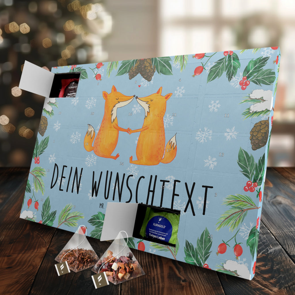 Personalisierter Tee Adventskalender Füchse Liebe Personalisierter Tee Adventskalender, Fuchs, Füchse, Fox, Liebe, Liebespaar, Paar, Partner, Freundin, Freund, Ehe, Verlobte, Ehemann, Ehefrau, Liebesbeweis