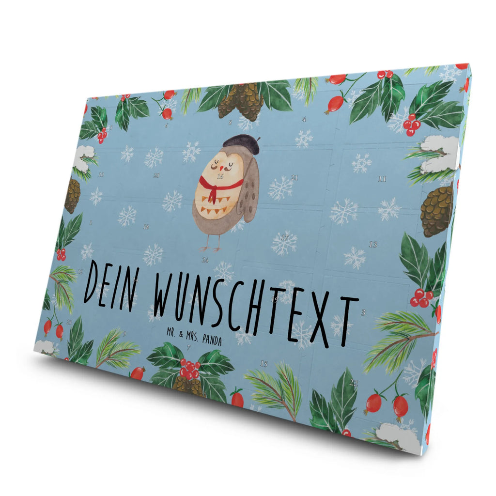 Personalisierter Tee Adventskalender Eule Frankreich Personalisierter Tee Adventskalender, Eule, Eulen, Eule Deko, Owl, hibou, La vie est belle, das Leben ist schön, Spruch schön, Spruch Französisch, Frankreich