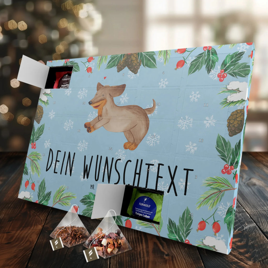 Personalisierter Tee Adventskalender Hund Dackel Personalisierter Tee Adventskalender, Hund, Hundemotiv, Haustier, Hunderasse, Tierliebhaber, Hundebesitzer, Sprüche, Hunde, Dackel, Dachshund, happy dog