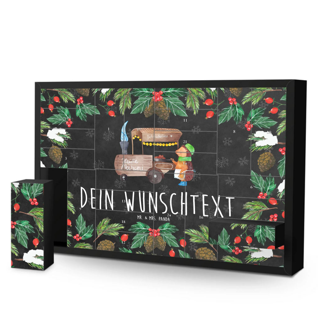 Personalisierter Befüllbarer Adventskalender Igel Maronen Befüllbarer Adventskalender, Adventskalender zum selbst befüllen, Winter, Weihnachten, Weihnachtsdeko, Nikolaus, Advent, Heiligabend, Wintermotiv, Maronen, Weihnachtsmarkt, Kastanien, Duft