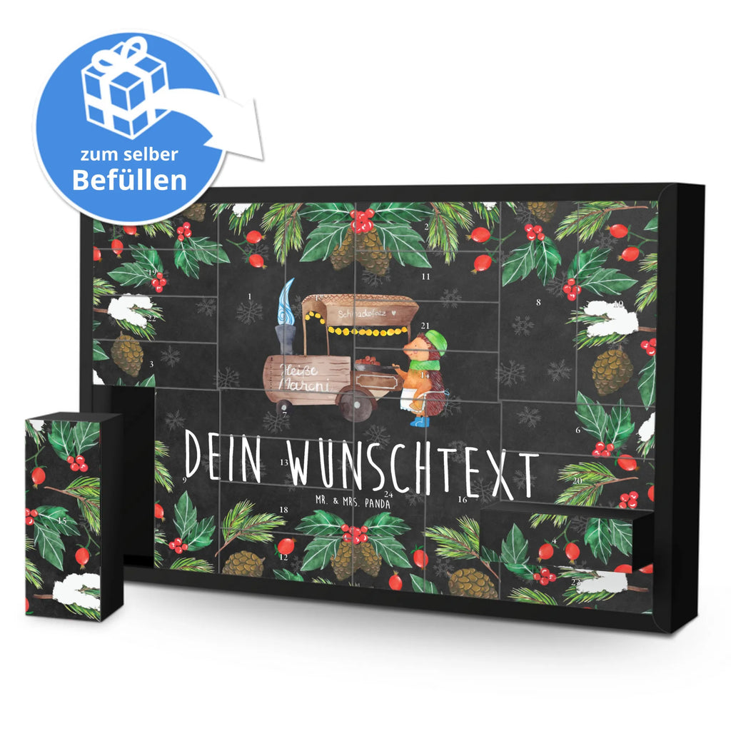 Personalisierter Befüllbarer Adventskalender Igel Maronen Befüllbarer Adventskalender, Adventskalender zum selbst befüllen, Winter, Weihnachten, Weihnachtsdeko, Nikolaus, Advent, Heiligabend, Wintermotiv, Maronen, Weihnachtsmarkt, Kastanien, Duft