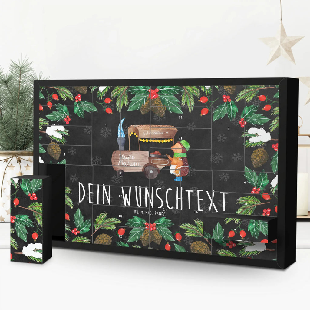 Personalisierter Befüllbarer Adventskalender Igel Maronen Befüllbarer Adventskalender, Adventskalender zum selbst befüllen, Winter, Weihnachten, Weihnachtsdeko, Nikolaus, Advent, Heiligabend, Wintermotiv, Maronen, Weihnachtsmarkt, Kastanien, Duft