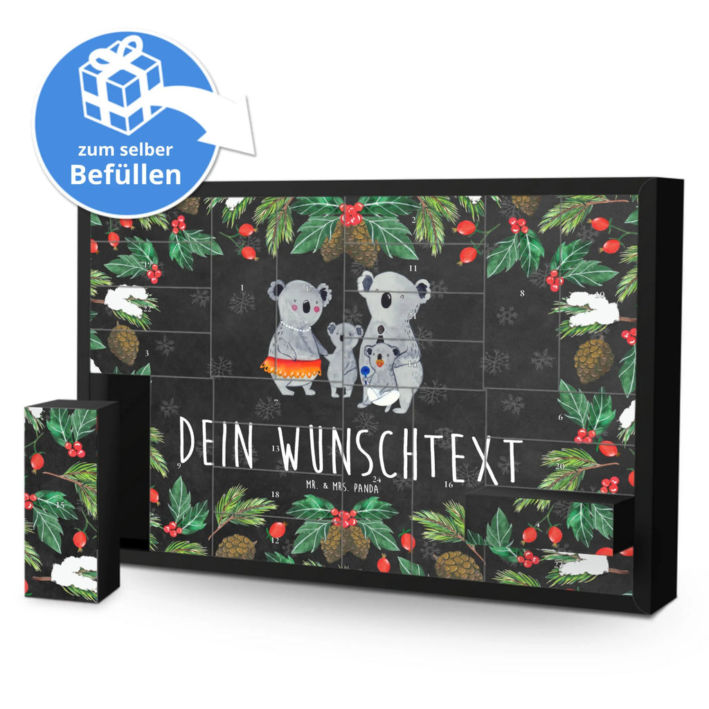 Personalisierter Befüllbarer Adventskalender Koala Familie Befüllbarer Adventskalender, Adventskalender zum selbst befüllen, Familie, Vatertag, Muttertag, Bruder, Schwester, Mama, Papa, Oma, Opa, Koala, Koalas, Family, Kinder, Geschwister, Familienleben