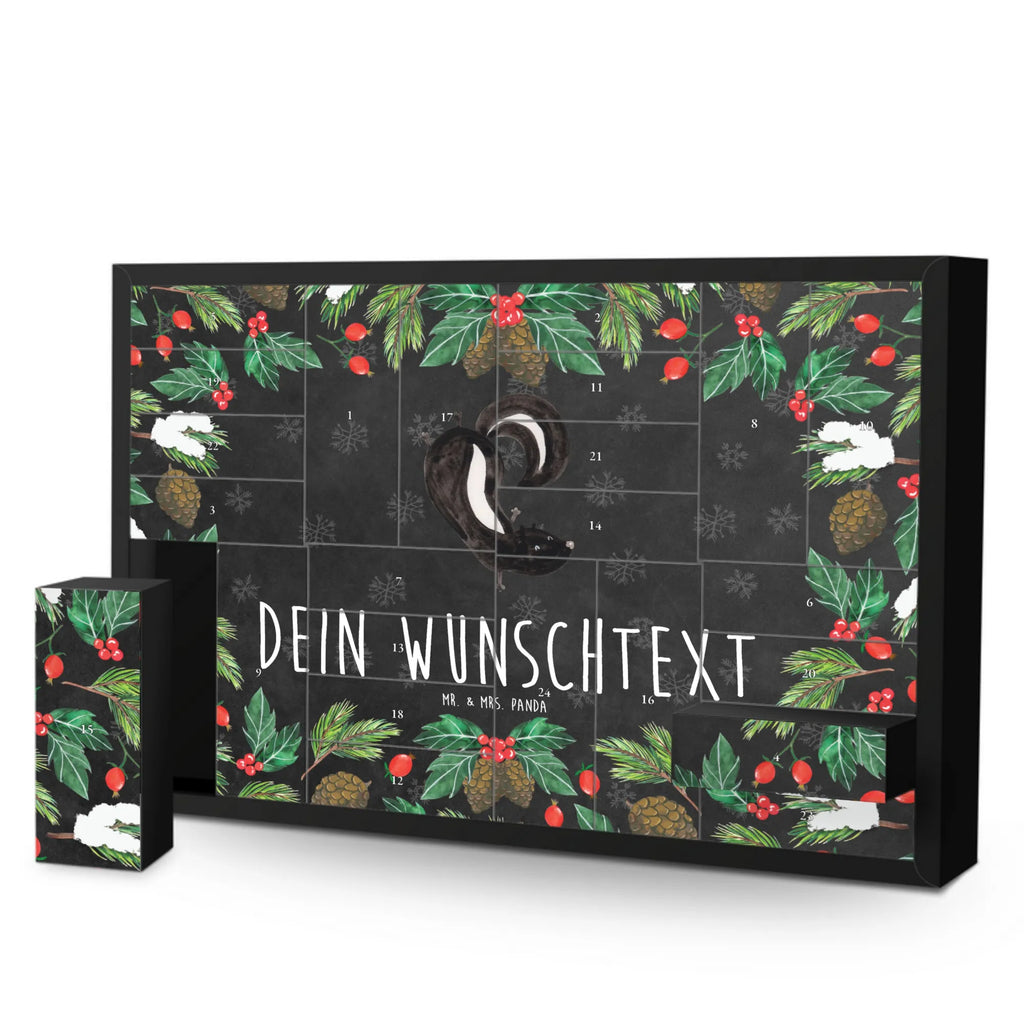 Personalisierter Befüllbarer Adventskalender Stinktier Handstand Befüllbarer Adventskalender, Adventskalender zum selbst befüllen, Stinktier, Skunk, Wildtier, Raubtier, Stinker, Stinki, Spielplatz, verpielt, Kind