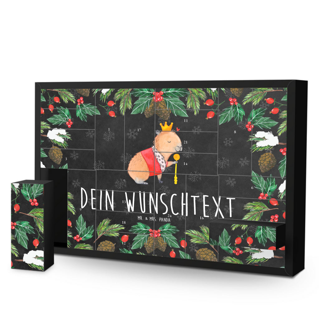 Personalisierter Befüllbarer Adventskalender Capybara König Befüllbarer Adventskalender, Adventskalender zum selbst befüllen, Tiermotive, Gute Laune, lustige Sprüche, Tiere, Capybara, König