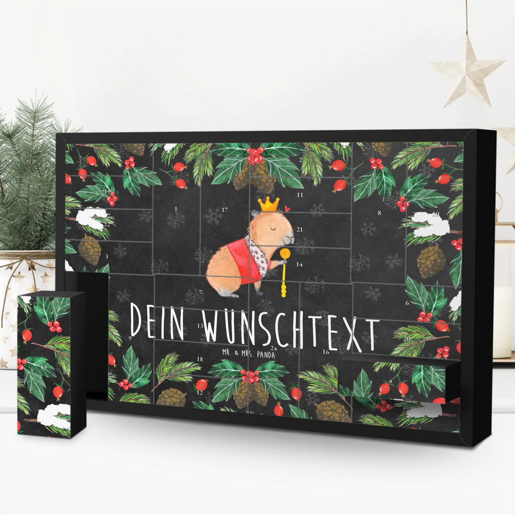 Personalisierter Befüllbarer Adventskalender Capybara König Befüllbarer Adventskalender, Adventskalender zum selbst befüllen, Tiermotive, Gute Laune, lustige Sprüche, Tiere, Capybara, König