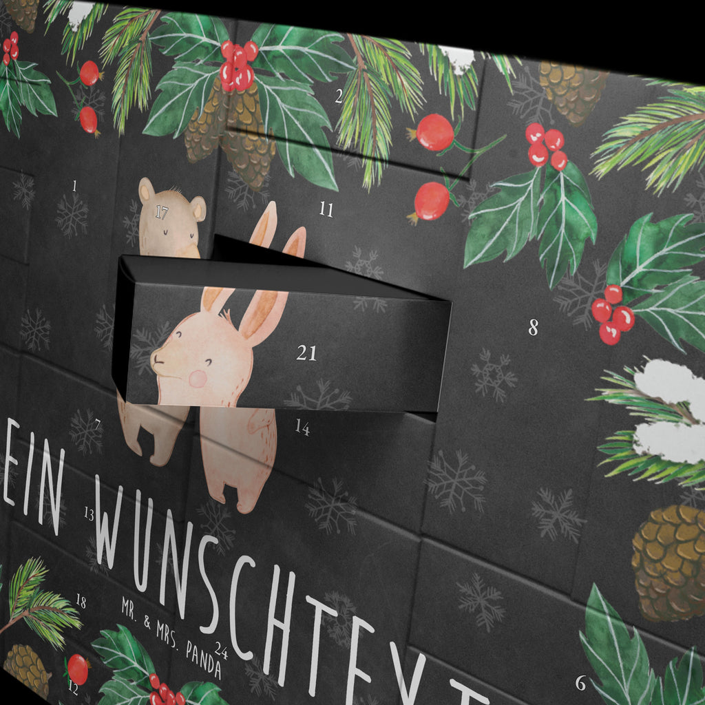 Personalisierter Befüllbarer Adventskalender Bär und Hase Umarmen Befüllbarer Adventskalender, Adventskalender zum selbst befüllen, Liebe, Partner, Freund, Freundin, Ehemann, Ehefrau, Heiraten, Verlobung, Heiratsantrag, Liebesgeschenk, Jahrestag, Hocheitstag, Freunde, bester Freund, Hase, Bär, Bärchen, best friends